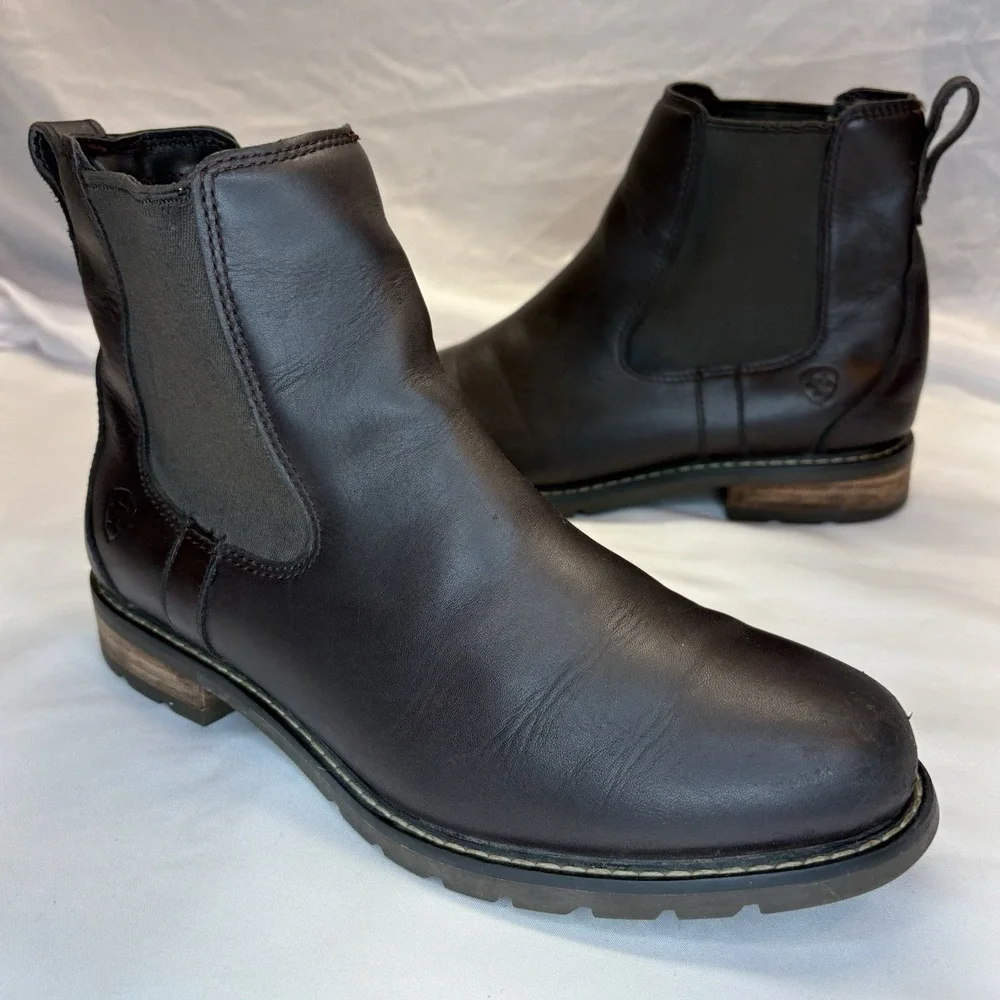 Ariat Wexford Waterproof Chelsea Boots Womens Size 9 B Brown Leather Pull‎ On